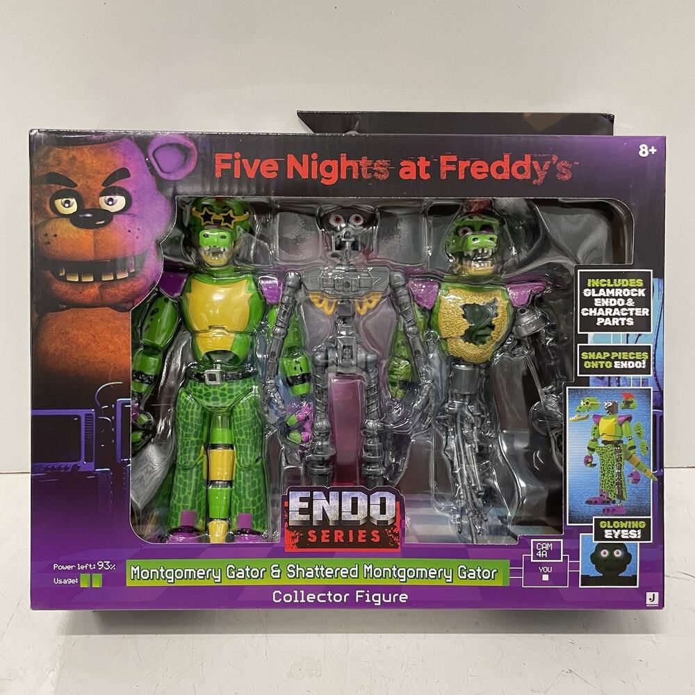 Jazwares FNAF Endo Series Wave 3 Montgmery Gator & Shattered Montgomery Gator